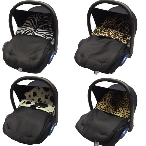 Animal print car seat footmuff - print,